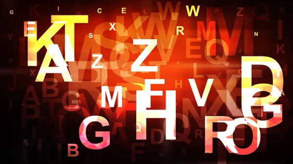 Abstract oranje en zwart alfabet achtergrond — Stockvector