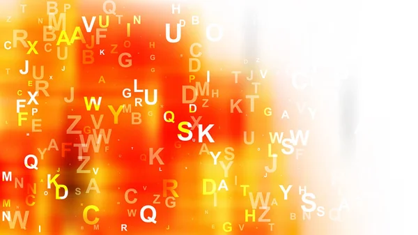 Orange und weiß zufällige Alphabet-Hintergrundvektorgrafik — Stockvektor