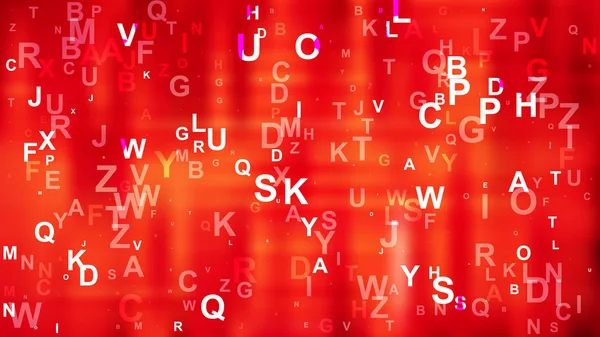 Rote zufällige Alphabet Hintergrund Vektor Illustration — Stockvektor