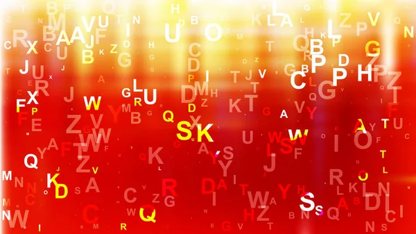 Rode en oranje willekeurige alfabet achtergrond — Stockvector