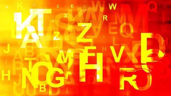 Letras del alfabeto rojo y amarillo Fondo — Vector de stock