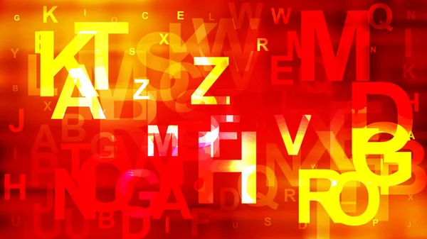 Abstracte rode en gele alfabet achtergrond — Stockvector