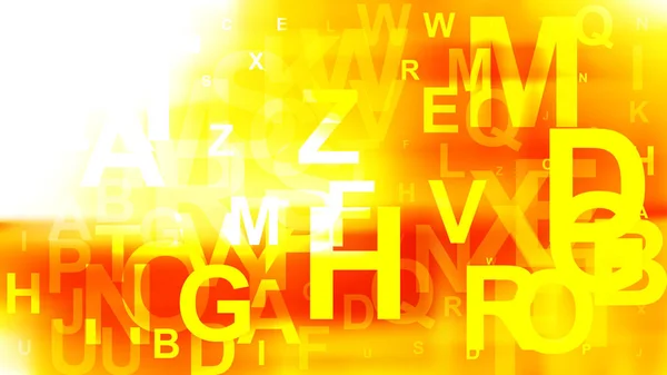 Abstrakt röd vit och gul slumpmässiga bokstäver bakgrund vektorgrafik — Stock vektor