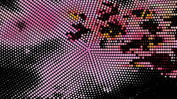 Фоновое изображение розовых и черных точек — стоковый вектор