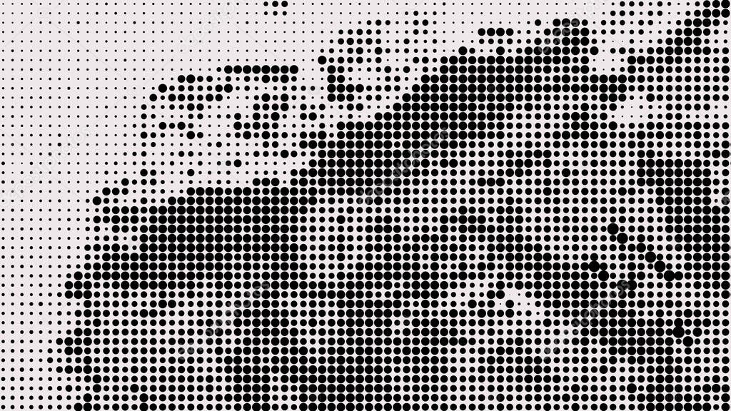 Black and White Halftone Pattern Background Graphic