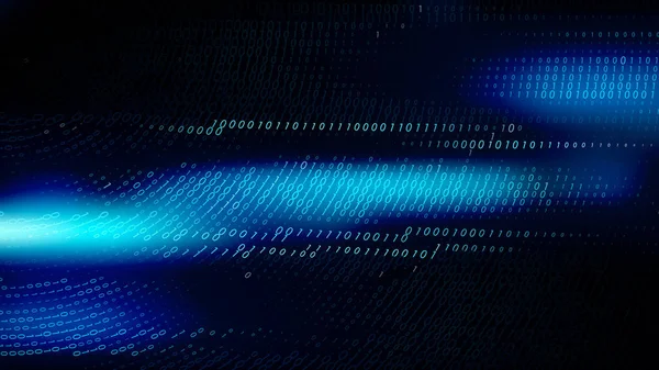 Siyah ve Mavi İkili Kod Arka Plan Vektör Sanatı