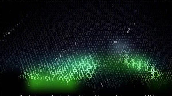 Grüne und schwarze binäre Hintergrundvektorgrafik — Stockvektor