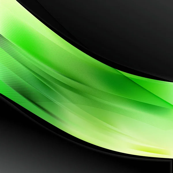 Groene Zwarte Wave Business Achtergrond Mooie Elegante Illustratie Grafische Kunst — Stockfoto