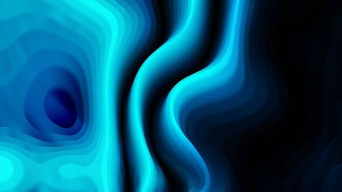 Soyut Siyah ve Mavi Kavisli Çizgiler Ripple Arka Plan Güzel zarif İllüstrasyon grafik sanat tasarımı