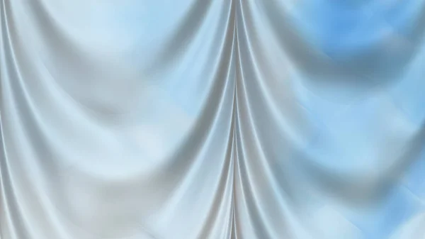 抽象的なライトブルーシルクカーテン背景美しいエレガントなイラストグラフィックアートデザイン — ストック写真