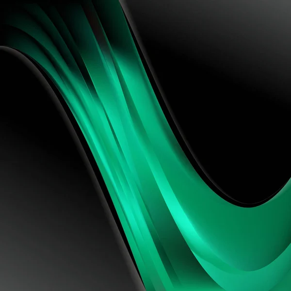 Green Black Wave Business Background Belo Elegante Design Arte Gráfica — Fotografia de Stock