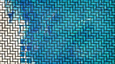 Mavi ve beyaz Wicker Twill Weave arka plan doku güzel zarif Illüstrasyon grafik sanat tasarım