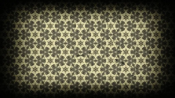 Fekete Barna Vintage Dekoratív Virágos Dísz Háttér Pattern Design Sablon — Stock Fotó