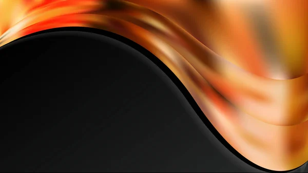Аннотация Orange Black Wave Business Background Beautiful Elegant Illustration Graphic — стоковое фото