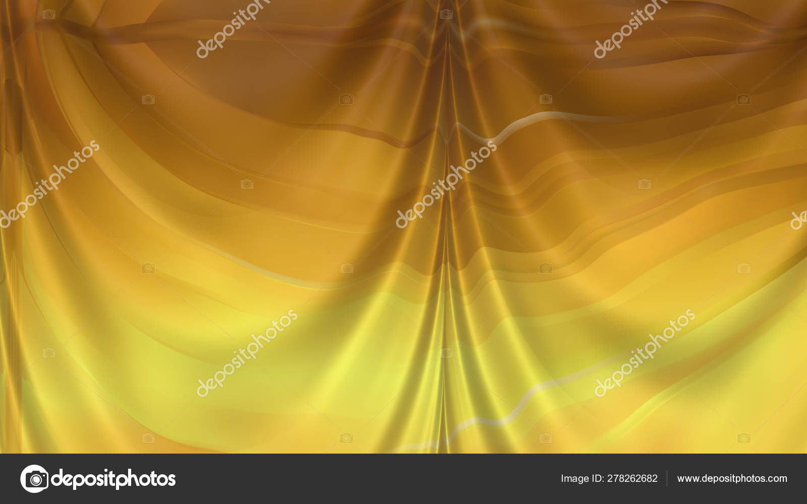 Abstract Gold Silk Drapes Beautiful Elegant Illustration Graphic