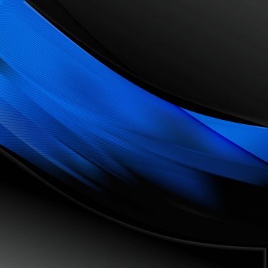 Siyah ve Mavi Dalga İş Arka Plan Güzel zarif İllüstrasyon grafik sanat tasarımı