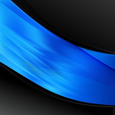 Siyah ve Mavi Dalga İş Arka Plan Resim Güzel zarif İllüstrasyon grafik sanat tasarımı