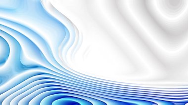 Soyut Mavi ve Beyaz Kavisli Çizgiler Ripple Arka Plan Güzel zarif İllüstrasyon grafik sanat tasarımı