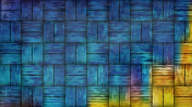 Mavi ve Turuncu Bambu Arka Plan Resim Güzel zarif İllüstrasyon grafik sanat tasarımı