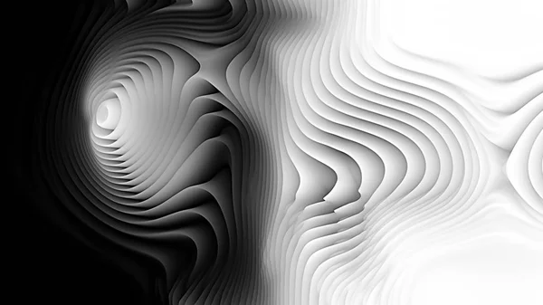 Abstrato Preto Branco Curvas Linhas Ondulação Textura Bonito Elegante Ilustração — Fotografia de Stock