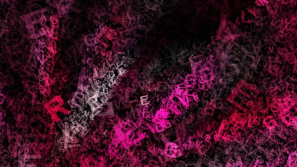 Růžové Černé Chaotické Dopisy Obrázek Textury Krásná Elegantní Ilustrace Grafický — Stock fotografie