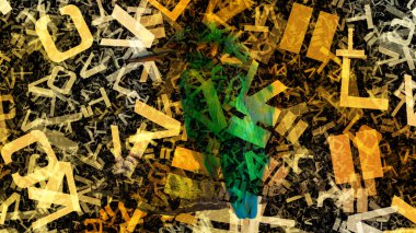 Koyu Renk Dağınık Alfabe Harfler Texture Arka Plan Güzel zarif İllüstrasyon grafik sanat tasarımı