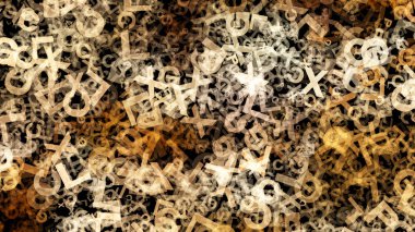 Koyu Turuncu Rastgele Harfler Doku Arka Plan Güzel zarif İllüstrasyon grafik sanat tasarımı