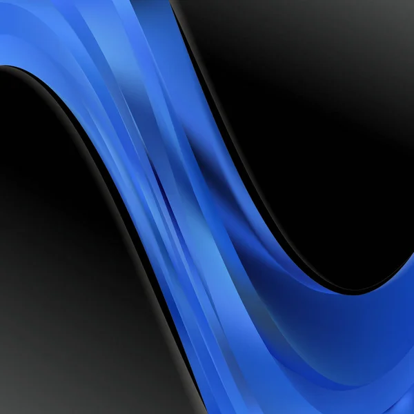 Abstracto Negro Azul Onda Negocios Fondo Hermoso Elegante Ilustración Diseño —  Fotos de Stock