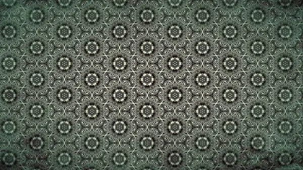 Green Black Vintage Decorative Ornament Background Pattern Beautiful Elegant Illustration — Stock Photo, Image