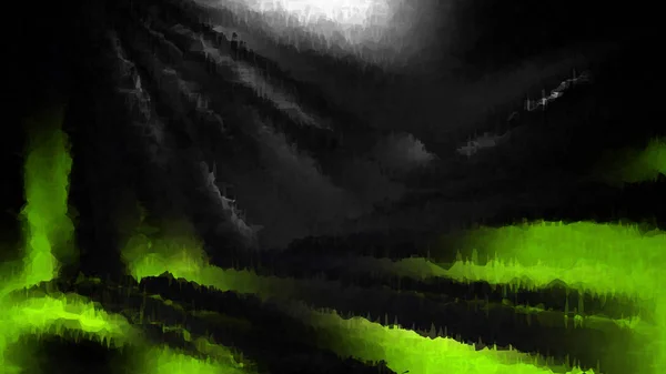 Vert Noir Grunge Aquarelle Texture Belle Illustration Élégante Graphisme — Photo