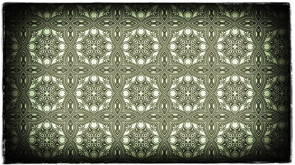 Πράσινο Και Μαύρο Vintage Floral Μοτίβο Ταπετσαρία Design Πρότυπο Όμορφο — Φωτογραφία Αρχείου