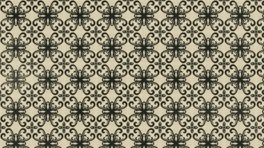 Kahverengi ve Yeşil Vintage Süs Duvar Kağıdı Desen Tasarım Güzel zarif İllüstrasyon grafik sanat tasarımı