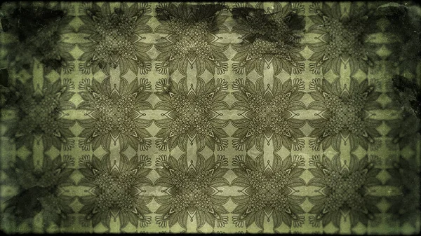 Σκούρο Πράσινο Vintage Γκραντζ Στολίδι Μοτίβο Ταπετσαρία Πρότυπο Όμορφο Κομψό — Φωτογραφία Αρχείου