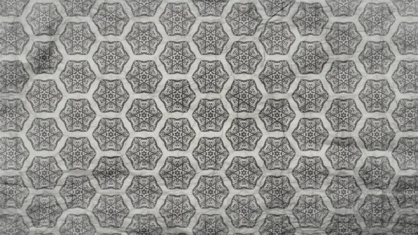 Dark Grey Vintage Decorative Floral Ornament Wallpaper Pattern Image Beautiful — Stock Photo, Image