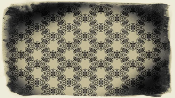 Black Brown Vintage Ornamental Pattern Wallpaper Template Beautiful Elegant Illustration — Stock Photo, Image