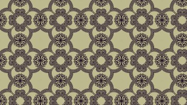 Kahverengi Vintage Çiçek Desen Duvar Kağıdı Tasarım Şablon Güzel zarif İllüstrasyon grafik sanat tasarımı