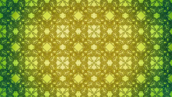 Groene Gele Bloemmotief Behang Mooie Elegante Illustratie Grafische Kunst Design — Stockfoto