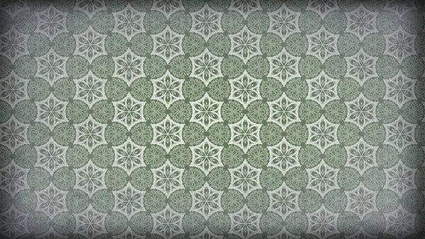 Zöld Szürke Vintage Dísznövény Pattern Háttér Design Gyönyörű Elegáns Illusztráció — Stock Fotó