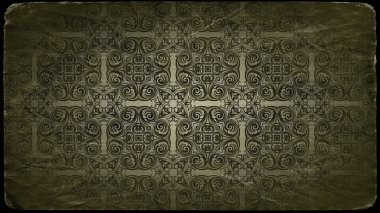 Yeşil ve Siyah Vintage Süs Desen Arka Plan Tasarım Güzel zarif İllüstrasyon grafik sanat tasarımı