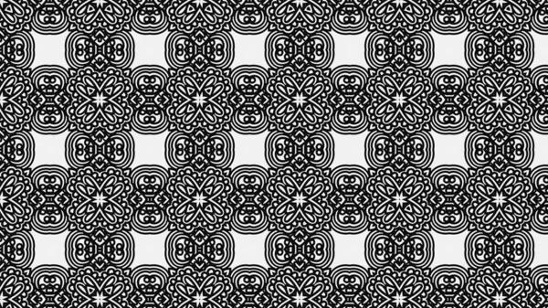 Black White Ornamental Pattern Background Beautiful Elegant Illustration Graphic Art — Stock Photo, Image