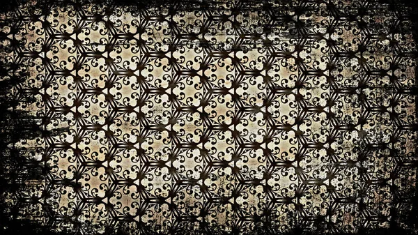 Fekete Barna Vintage Grunge Díszítő Háttérkép Pattern Design Gyönyörű Elegáns — Stock Fotó