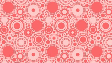 soyut kırmızı daireler deseni, vektör illüstrasyonu