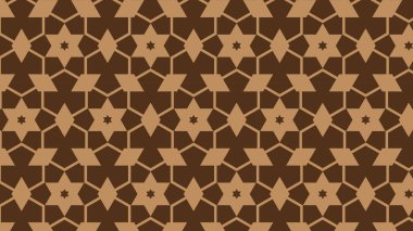 kahverengi soyut yıldız deseni, vektör illüstrasyonu