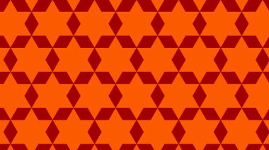 turuncu soyut yıldız deseni, vektör illüstrasyonu