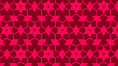 Pembe soyut yıldız deseni, vektör illüstrasyonu