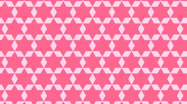 Pembe soyut yıldız deseni, vektör illüstrasyonu