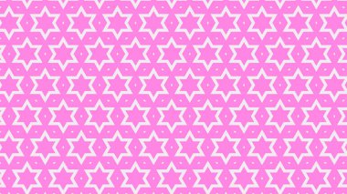 Pembe soyut yıldız deseni, vektör illüstrasyonu