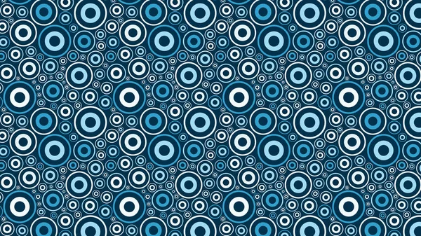 Abstracto Azul Círculos Patrón Vector Ilustración — Vector de stock