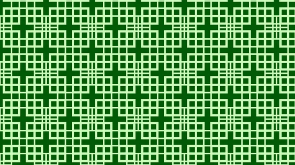 Abstrakte Geometrische Grüne Quadrate Muster Vektorillustration — Stockvektor