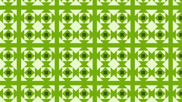 Abstracto Geométrico Verde Cuadrados Patrón Vector Ilustración — Vector de stock